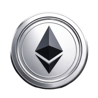 Zwevend visueel element van de cryptocurrency Ethereum ETH